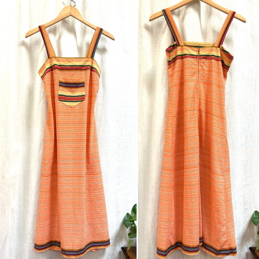 vintage tiffany loungewear orange dress festival micro terry